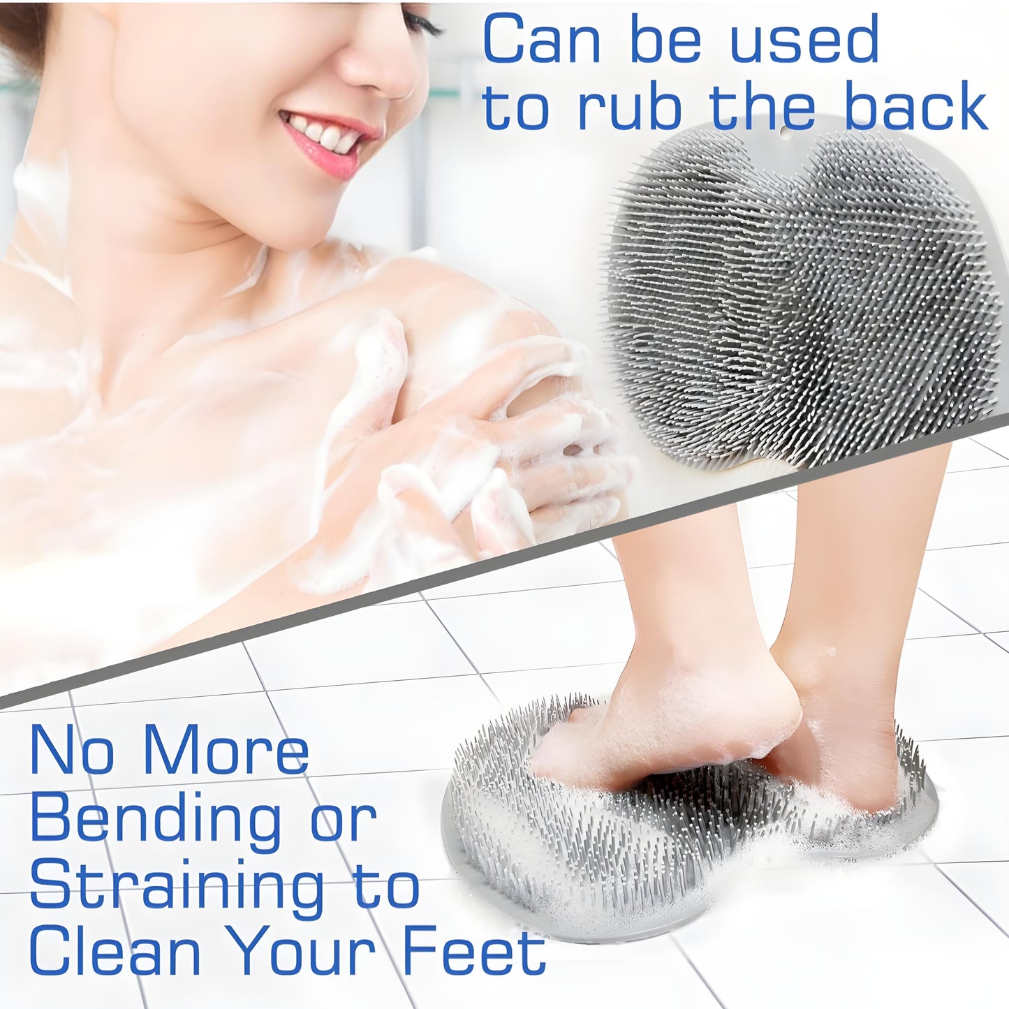 Shower Foot Scrubber Mat 🚿🦶 | Deep Cleaning, Massage & Dead Skin Removal