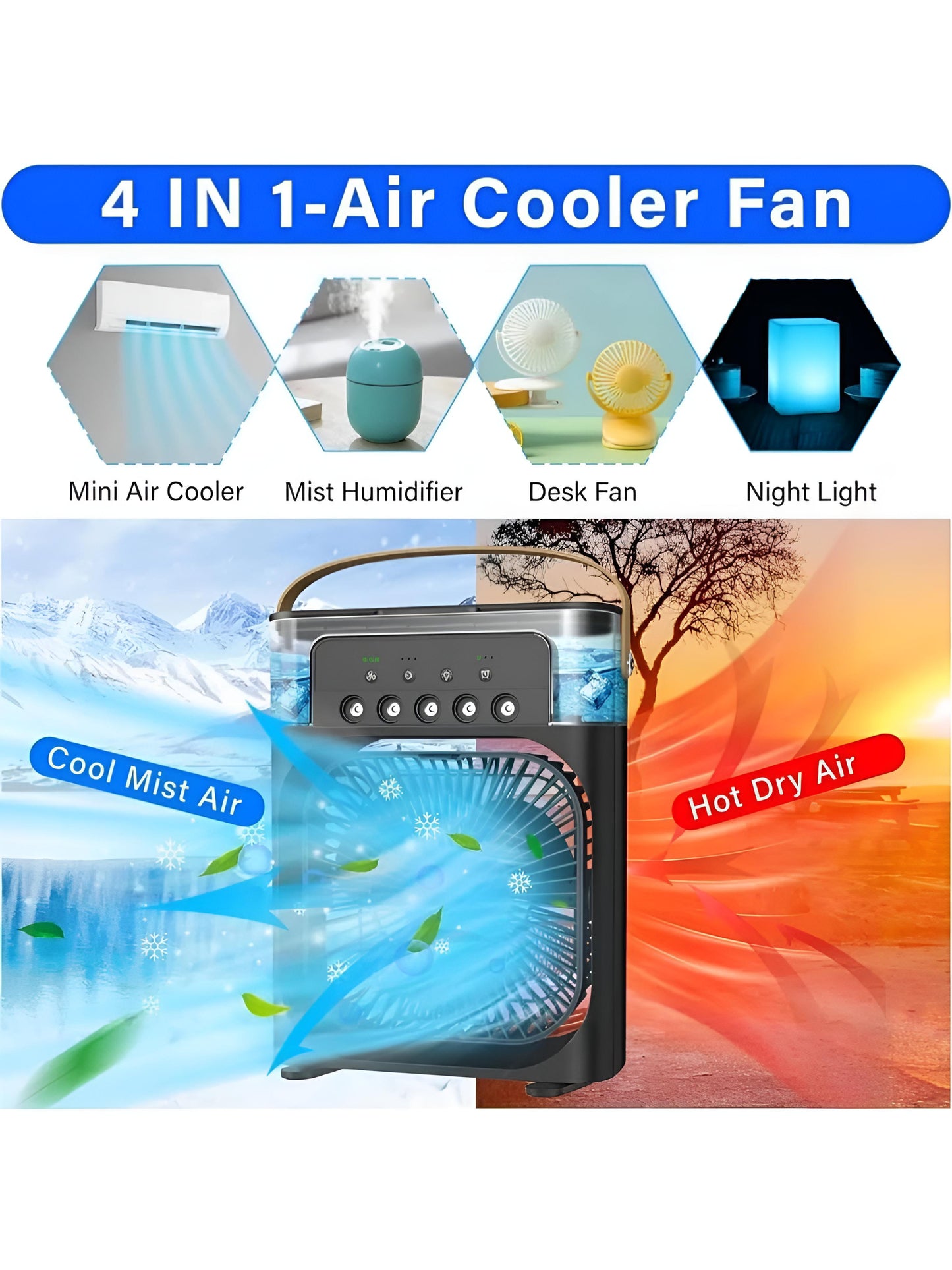 🔥 Portable USB Air Cooler Fan ❄️ – Stay Cool Anytime, Anywhere! 💨 – Compact, Silent & Powerful – Dealverse Exclusive 🌬️