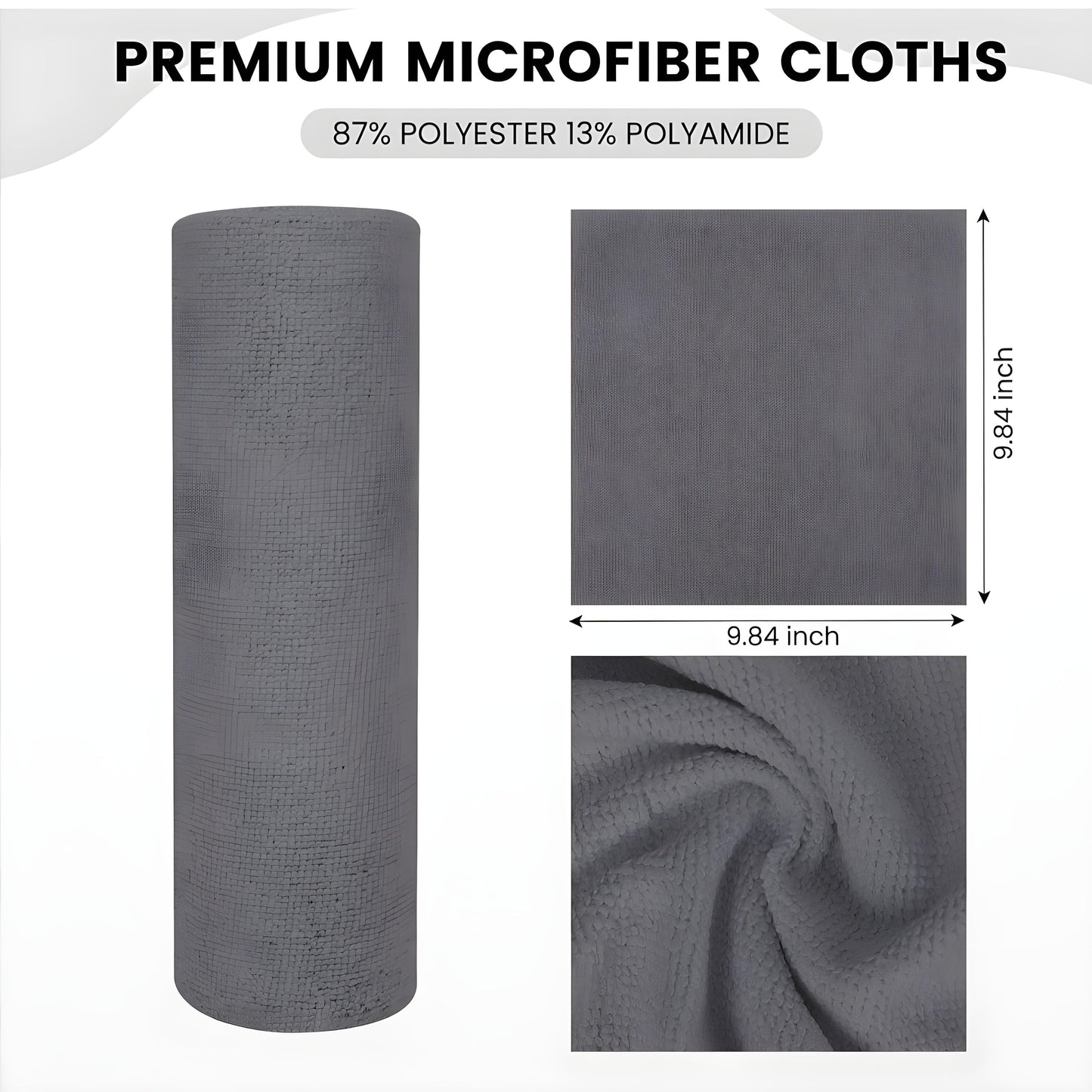 ✨ Premium Microfiber Cleaning Cloth – Ultra Soft, Lint-Free & Reusable (Pack of 25) 🧽