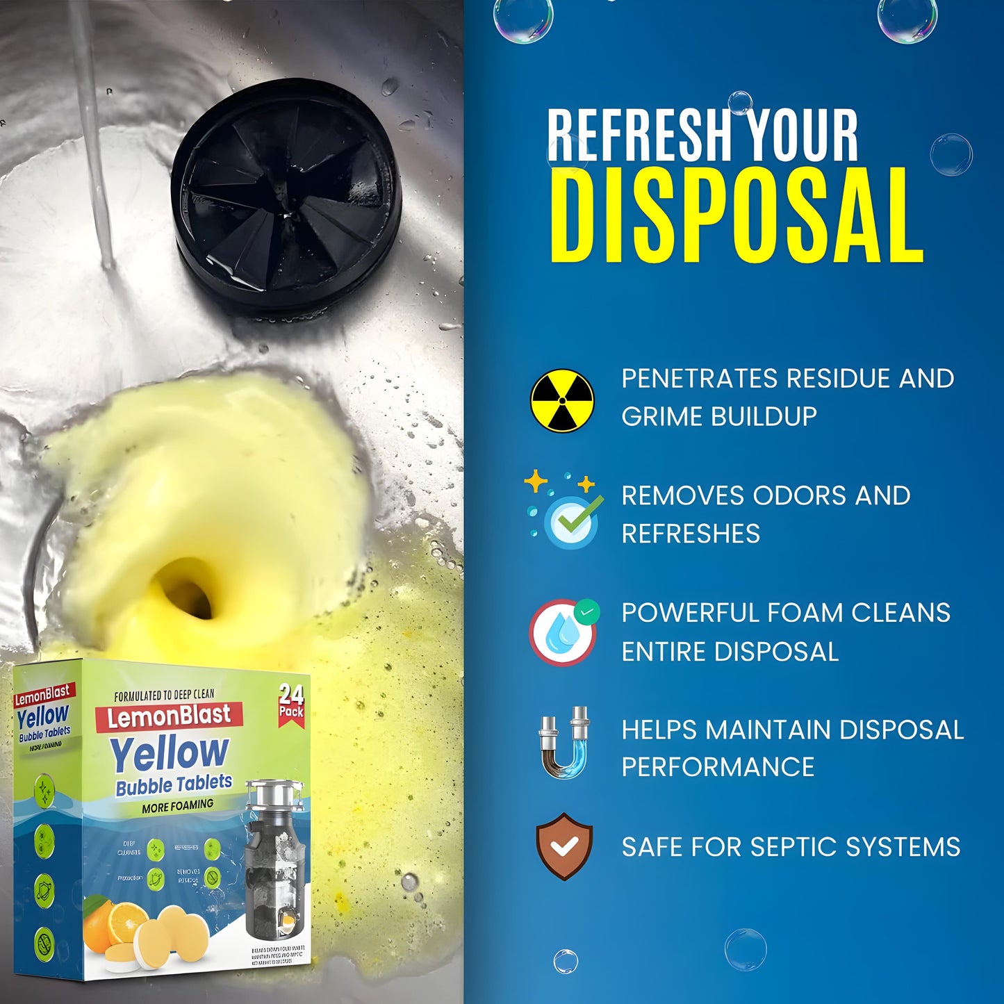 PowerFoam Drain Cleaning Tablets 💧✨ | Instant Foaming Action for Blocked Pipes