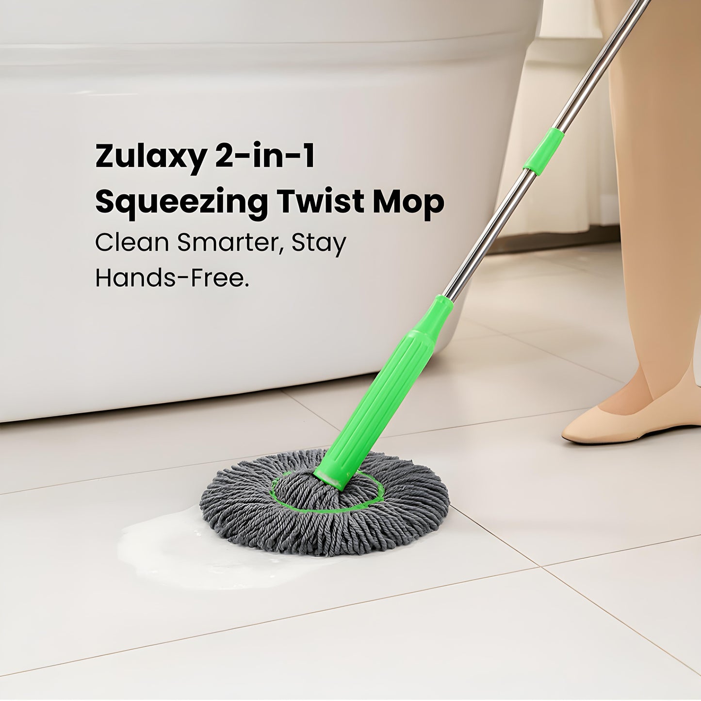 ✨ Self-Twisting 360° Water Rotating Mop ✨
Spin. Twist. Shine. — The Smart Way to Clean! 💧🌀