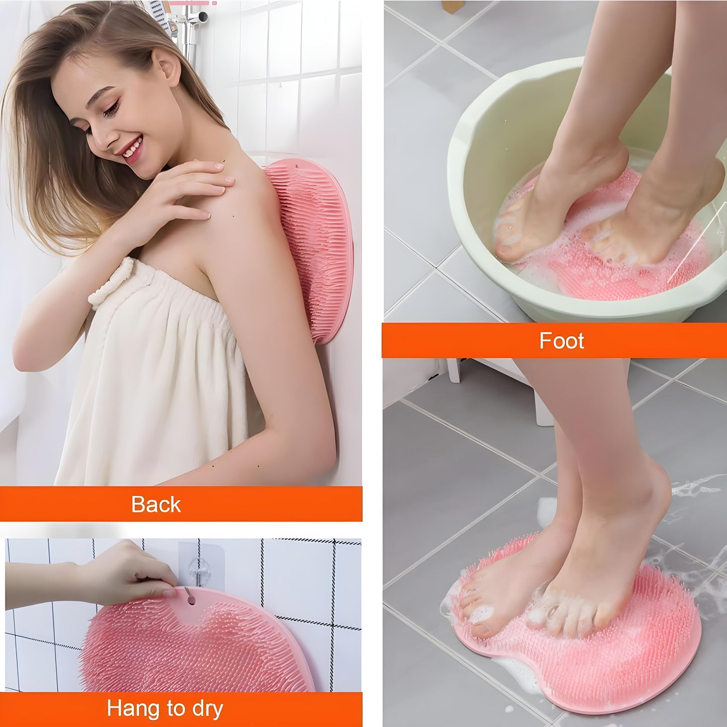 Shower Foot Scrubber Mat 🚿🦶 | Deep Cleaning, Massage & Dead Skin Removal