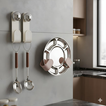 Premium Smart Suction Pot Lid Holder 🥘 | No Drill, Strong Grip & Space Saver