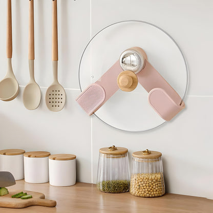 Premium Smart Suction Pot Lid Holder 🥘 | No Drill, Strong Grip & Space Saver
