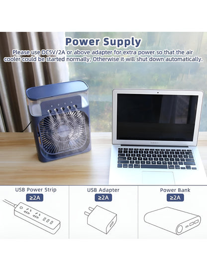 🔥 Portable USB Air Cooler Fan ❄️ – Stay Cool Anytime, Anywhere! 💨 – Compact, Silent & Powerful – Dealverse Exclusive 🌬️