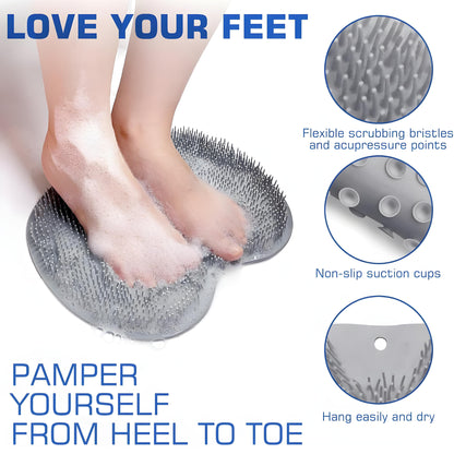 Shower Foot Scrubber Mat 🚿🦶 | Deep Cleaning, Massage & Dead Skin Removal