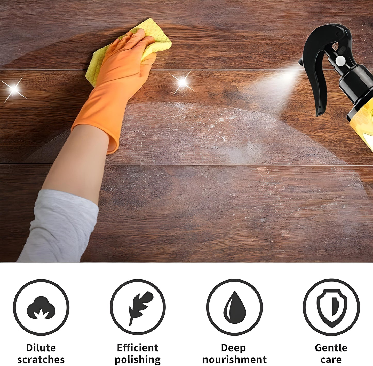 🪵 Natural Beeswax Furniture Polish & Cleaner ✨ Shine & Protect (Pack of 2)