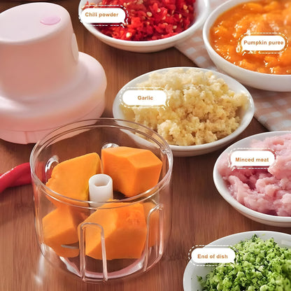 ⚡ Dealverse Electric Mini Garlic Chopper (250ml) 🧄 – Fast, Safe & Effortless Chopping! 🔪 – One-Touch Operation | USB Rechargeable | Compact & Powerful 💚