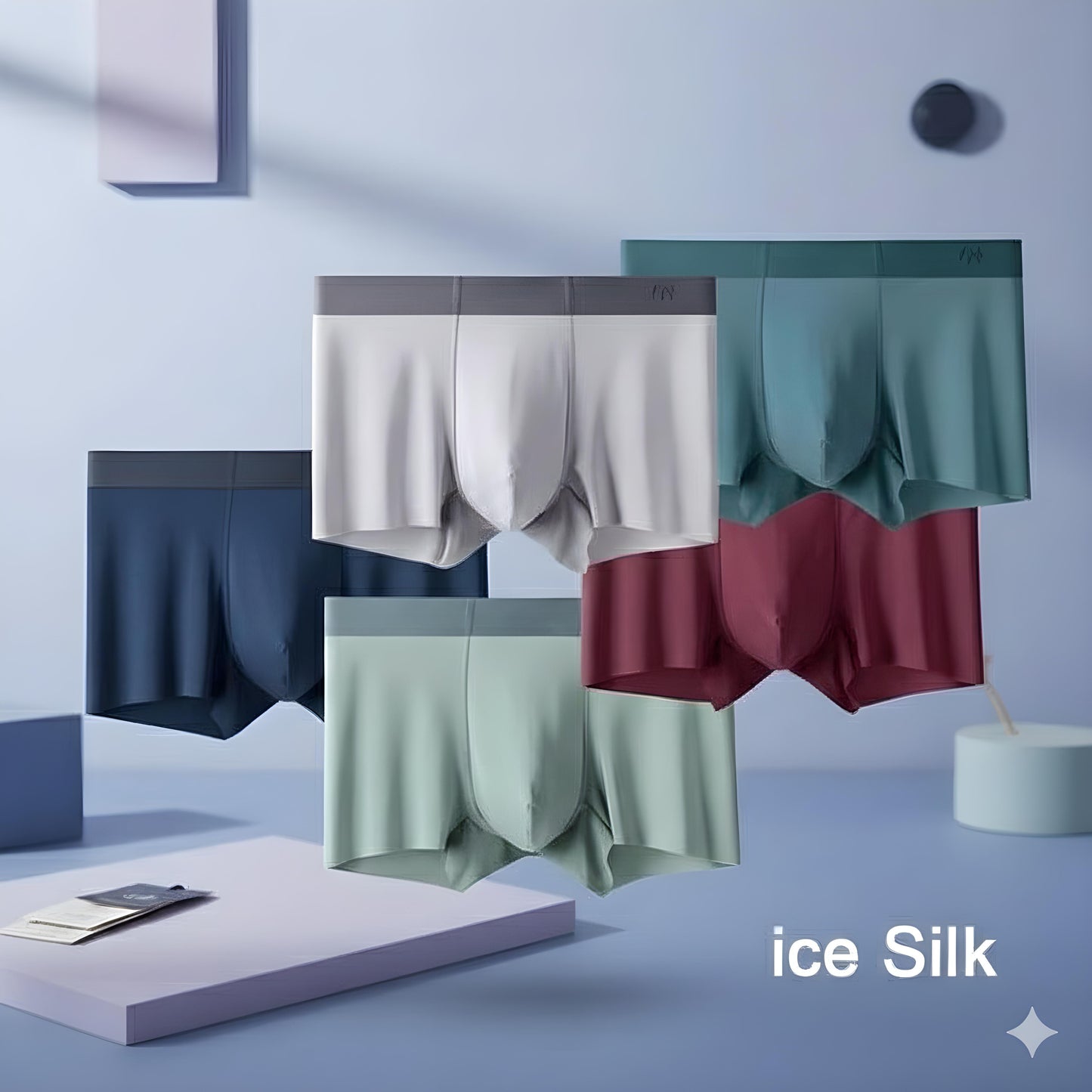 Men’s Ice Silk Boxer Briefs ❄️ | Ultra-Soft, Breathable Comfort (Pack of 3)