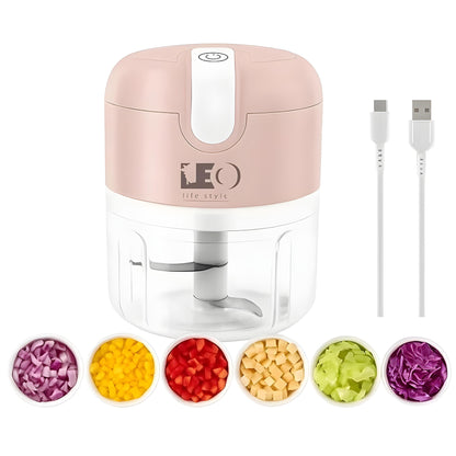 ⚡ Dealverse Electric Mini Garlic Chopper (250ml) 🧄 – Fast, Safe & Effortless Chopping! 🔪 – One-Touch Operation | USB Rechargeable | Compact & Powerful 💚