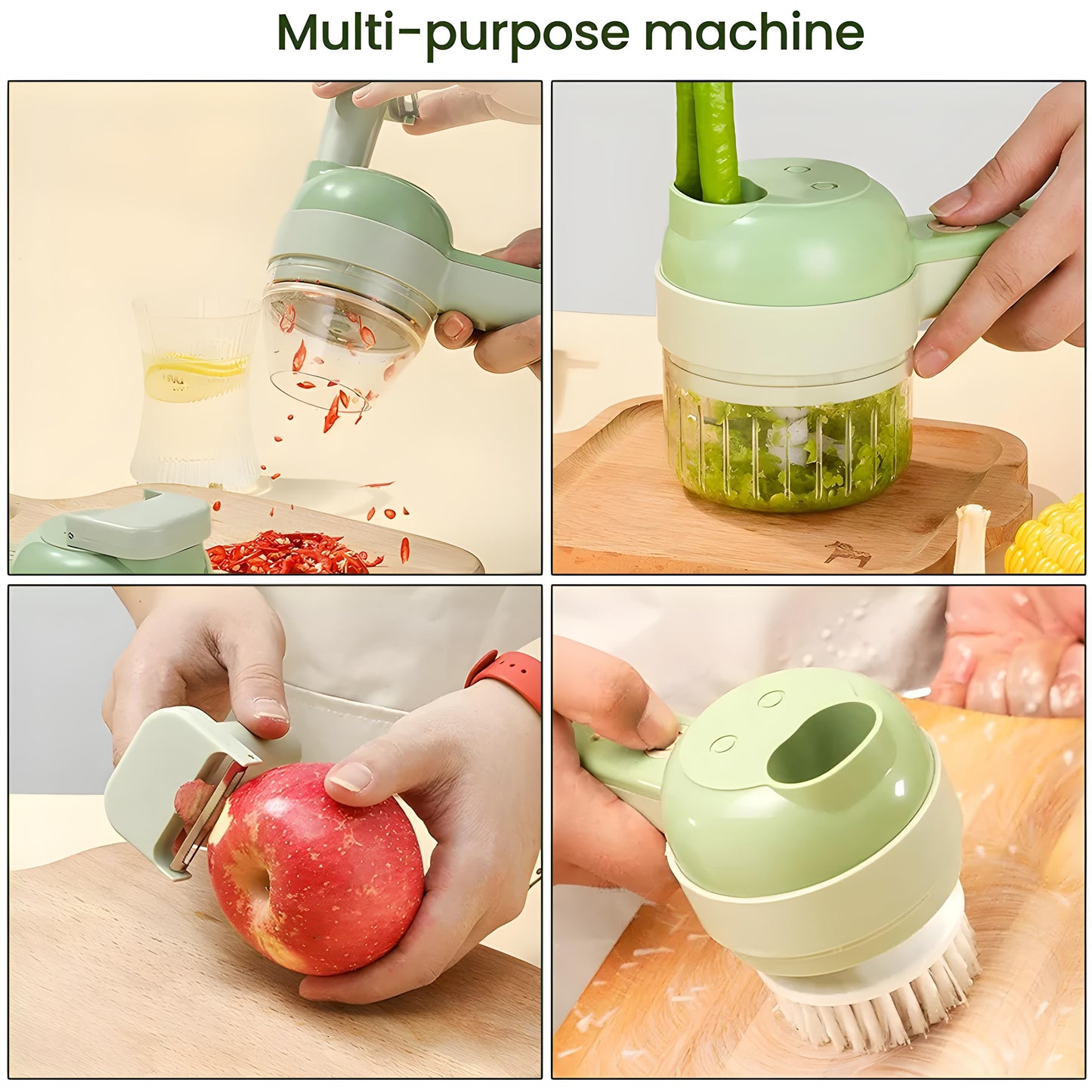 💫 4-in-1 Kitchen Wizard – Cut Smarter, Not Harder!