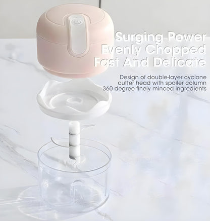 ⚡ Dealverse Electric Mini Garlic Chopper (250ml) 🧄 – Fast, Safe & Effortless Chopping! 🔪 – One-Touch Operation | USB Rechargeable | Compact & Powerful 💚