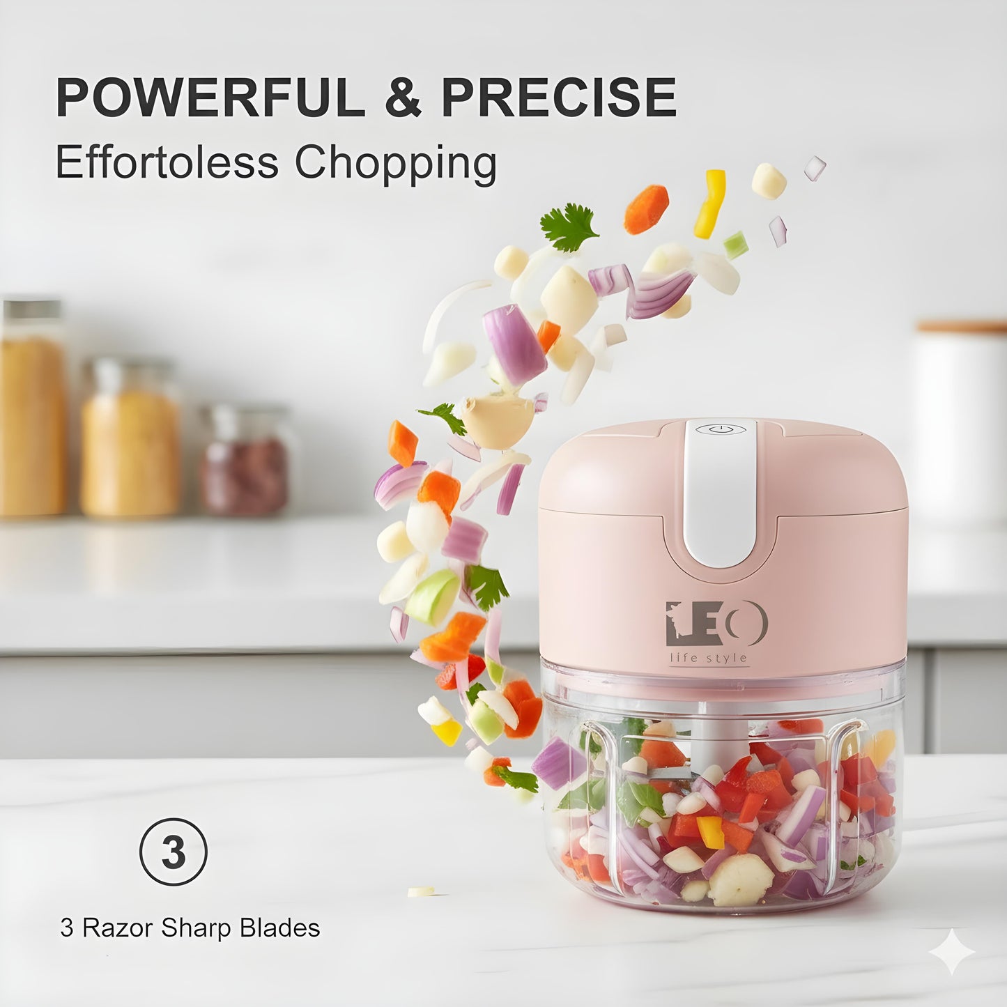 ⚡ Dealverse Electric Mini Garlic Chopper (250ml) 🧄 – Fast, Safe & Effortless Chopping! 🔪 – One-Touch Operation | USB Rechargeable | Compact & Powerful 💚