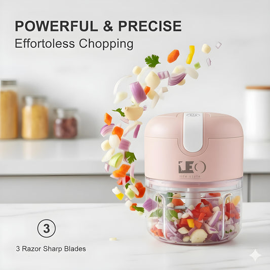 ⚡ Dealverse Electric Mini Garlic Chopper (250ml) 🧄 – Fast, Safe & Effortless Chopping! 🔪 – One-Touch Operation | USB Rechargeable | Compact & Powerful 💚