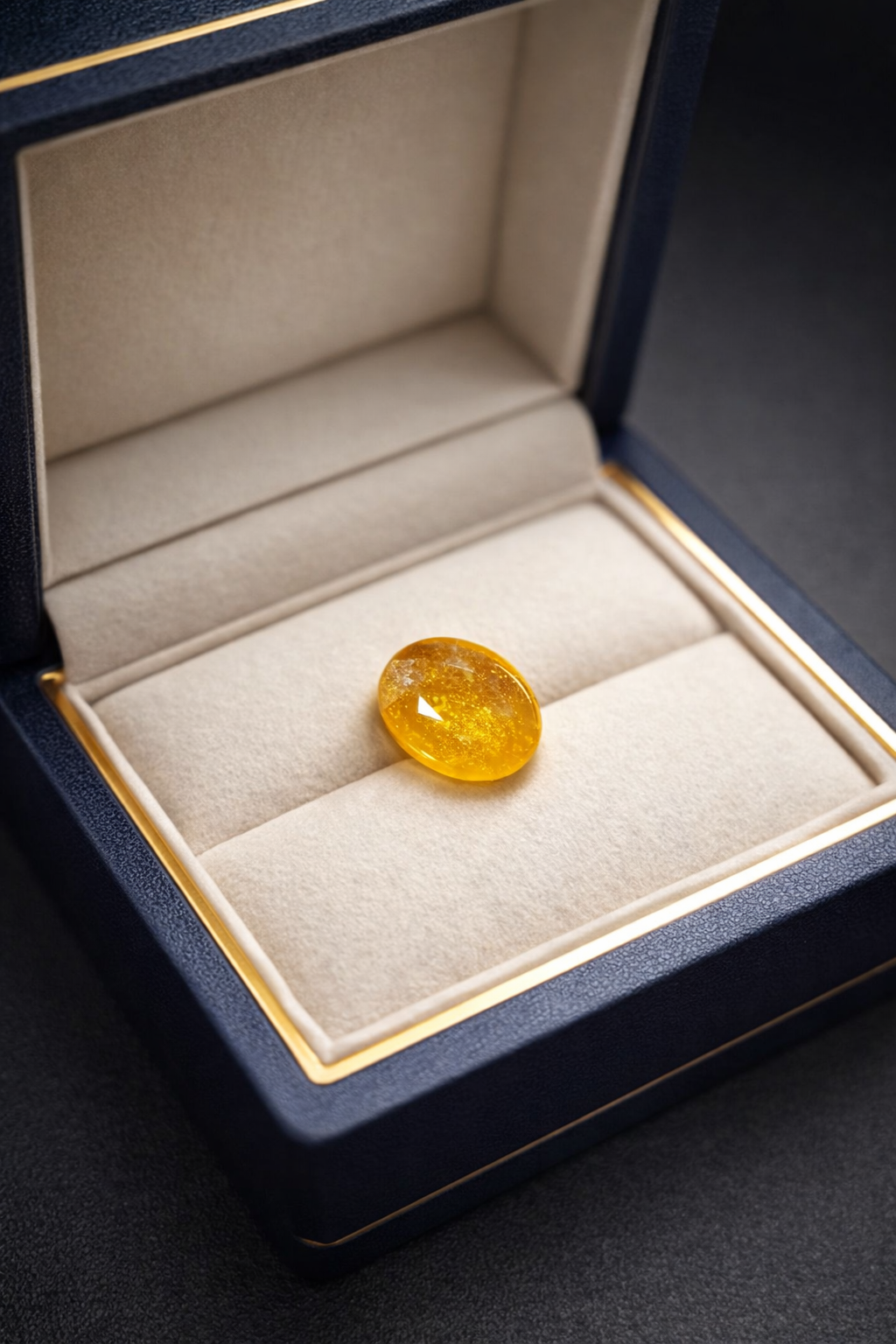 💎 4.46 Carat Natural Yellow Sapphire (Pukhraj) | 🛡️ Lab Certified | ✅ 100% Original