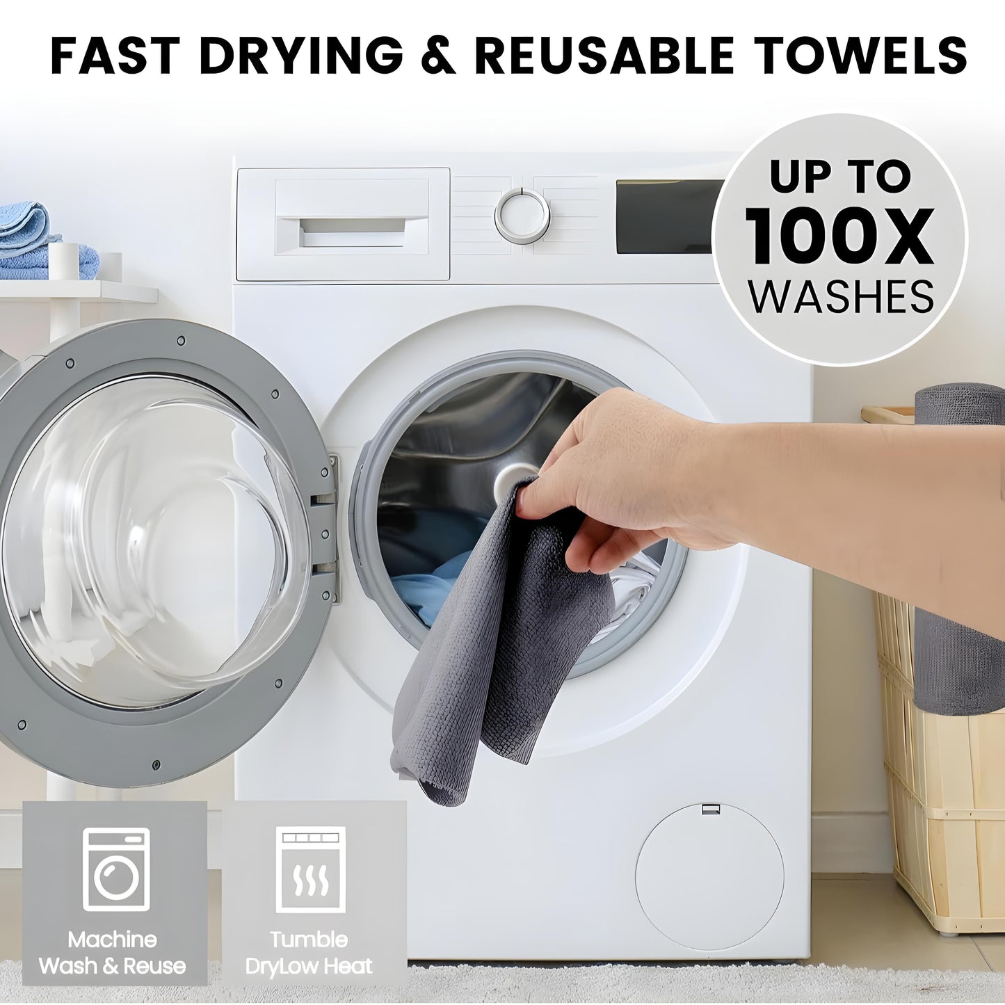 ✨ Premium Microfiber Cleaning Cloth – Ultra Soft, Lint-Free & Reusable (Pack of 25) 🧽