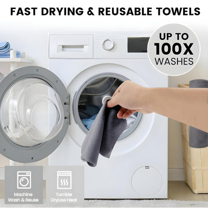 ✨ Premium Microfiber Cleaning Cloth – Ultra Soft, Lint-Free & Reusable (Pack of 25) 🧽