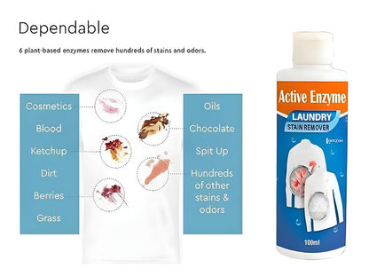 Active Enzyme Laundry Stain Remover 🧺✨ | Deep Cleaning Power (Pack of 2)