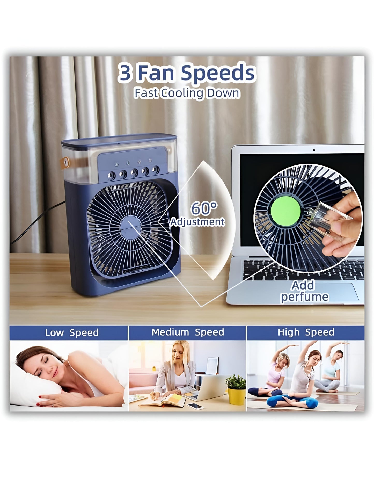 🔥 Portable USB Air Cooler Fan ❄️ – Stay Cool Anytime, Anywhere! 💨 – Compact, Silent & Powerful – Dealverse Exclusive 🌬️
