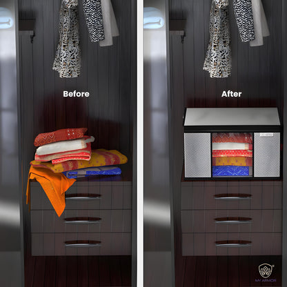 ✨ Elegant Solid Saree Covers – Premium Non-Woven Wardrobe Set (Pack of 6)