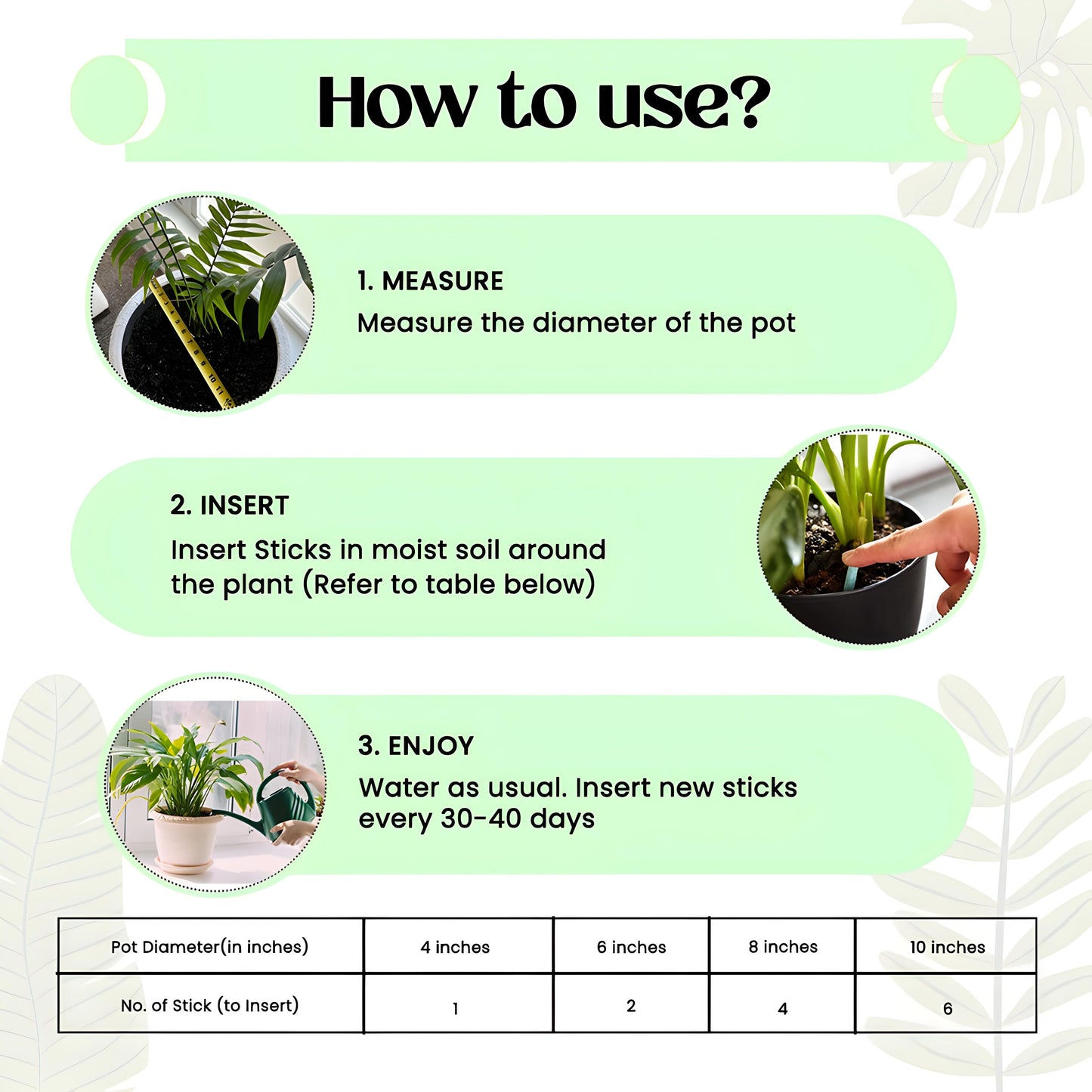 Plant Grow™ Fertilizer Sticks 🌿✨ | Slow-Release Nutrition | For All Plants | 50 Sticks (Pack of 2 & 4)