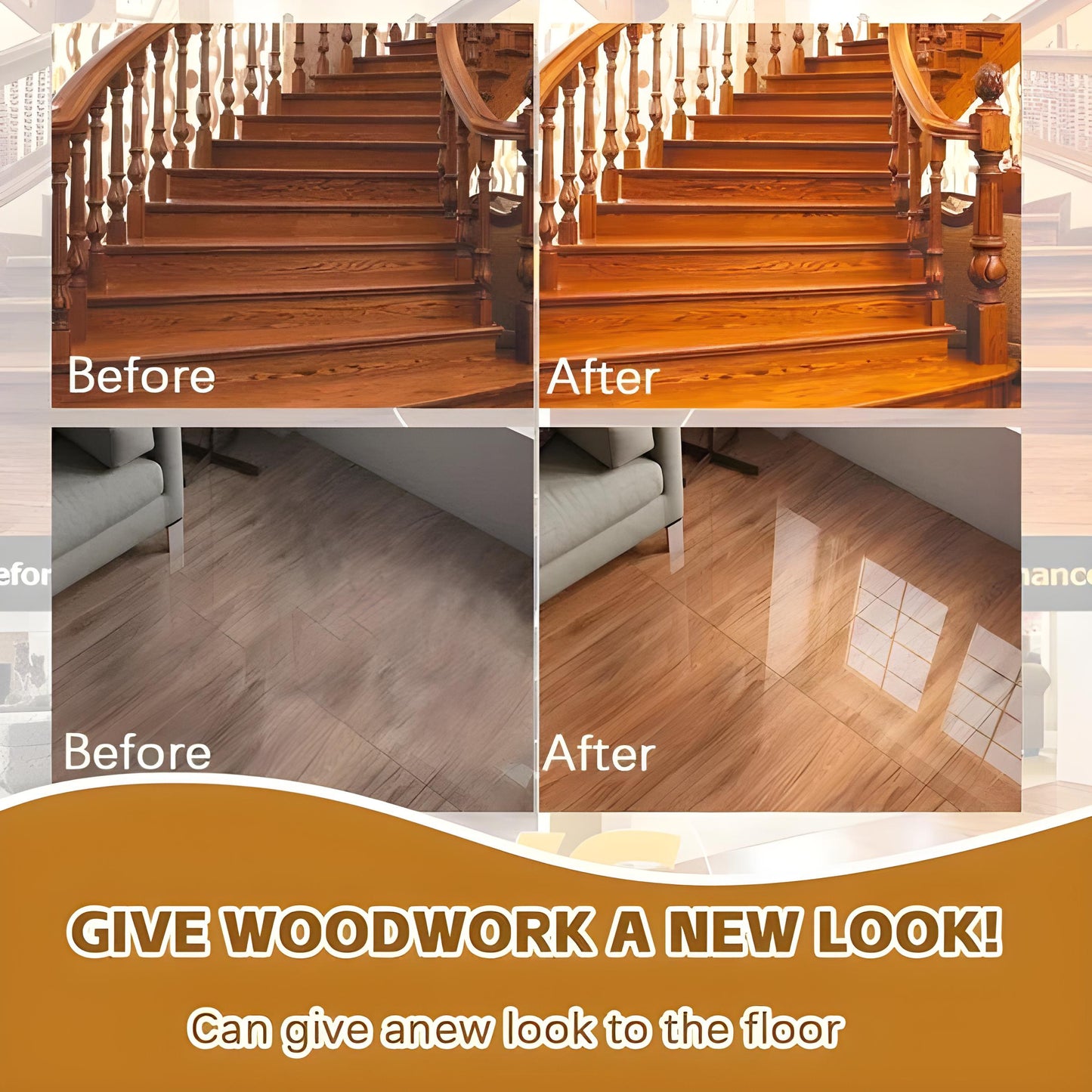 🪵 Natural Beeswax Furniture Polish & Cleaner ✨ Shine & Protect (Pack of 2)