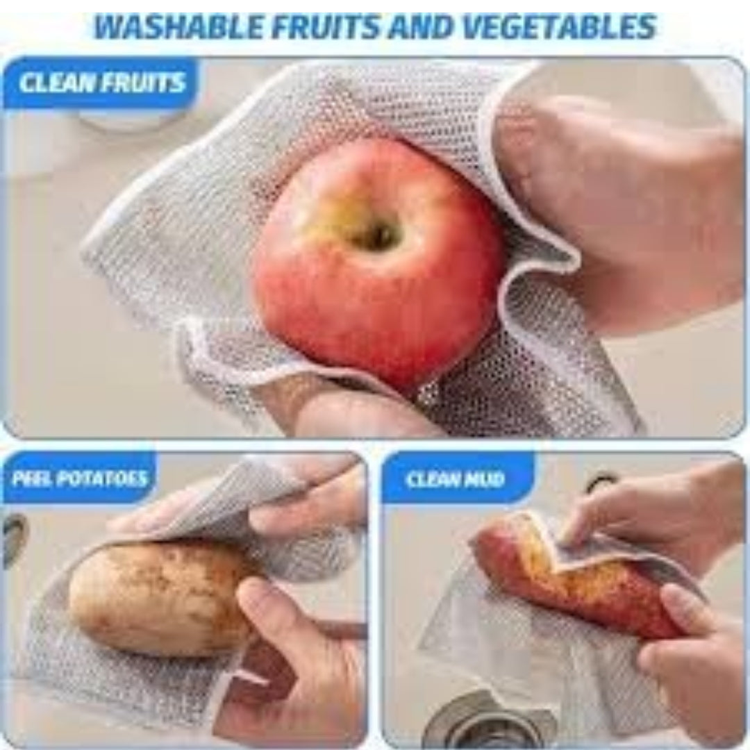 Premium Wire Dishwashing Cleaning Rags 🔥🧼 | Reusable Wet & Dry Scrubber (Pack of 10)