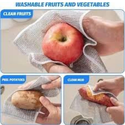 Premium Wire Dishwashing Cleaning Rags 🔥🧼 | Reusable Wet & Dry Scrubber (Pack of 10)