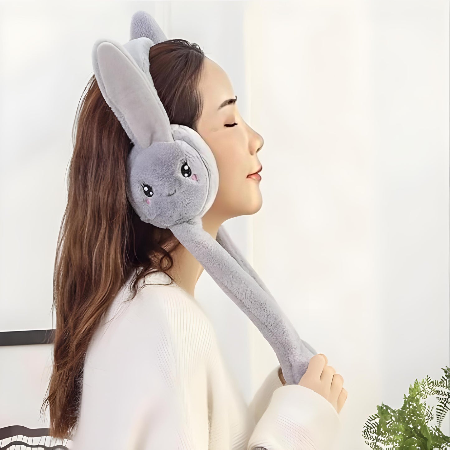 Trendy Bunny Jumping Ear Muffs for Women 💕🐰 | Ultra-Soft & Cute Winter Wear