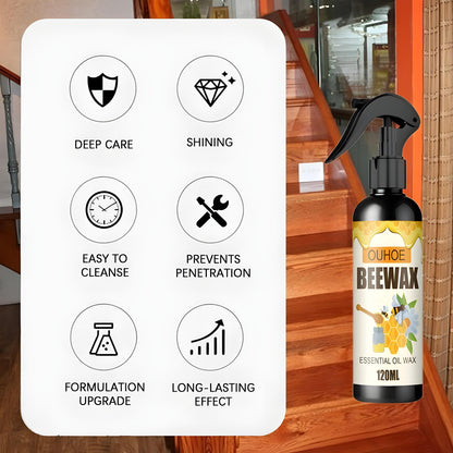 🪵 Natural Beeswax Furniture Polish & Cleaner ✨ Shine & Protect (Pack of 2)