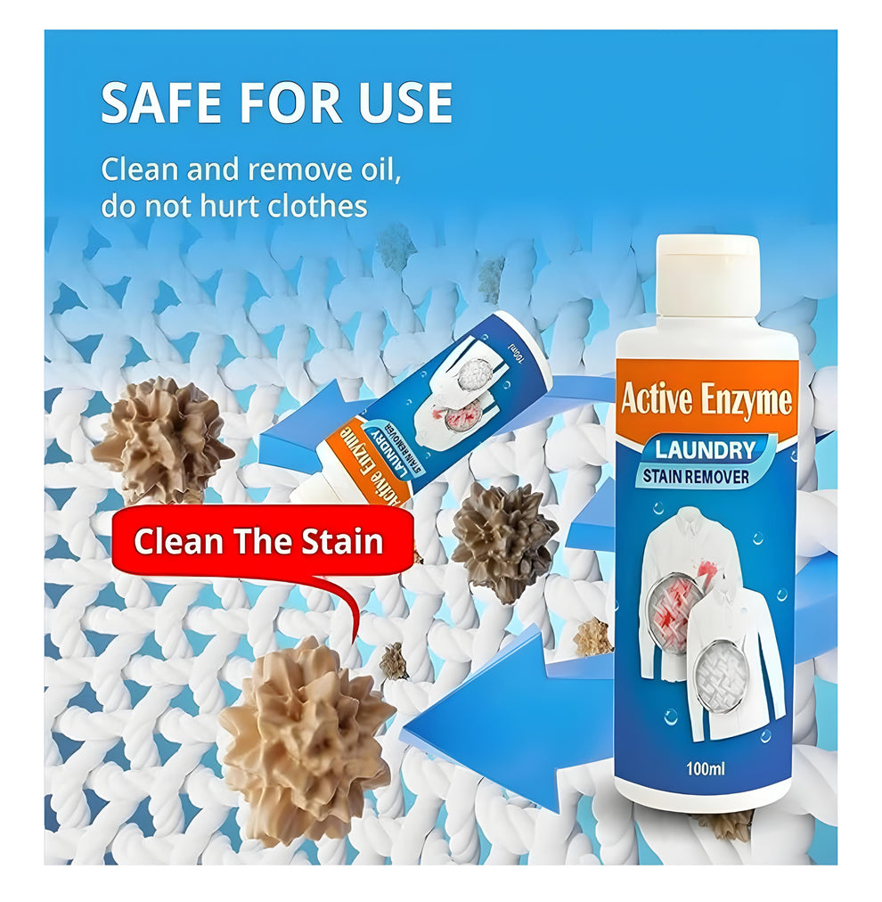 Active Enzyme Laundry Stain Remover 🧺✨ | Deep Cleaning Power (Pack of 2)