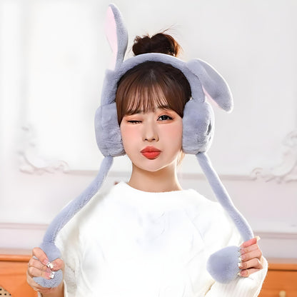 Trendy Bunny Jumping Ear Muffs for Women 💕🐰 | Ultra-Soft & Cute Winter Wear