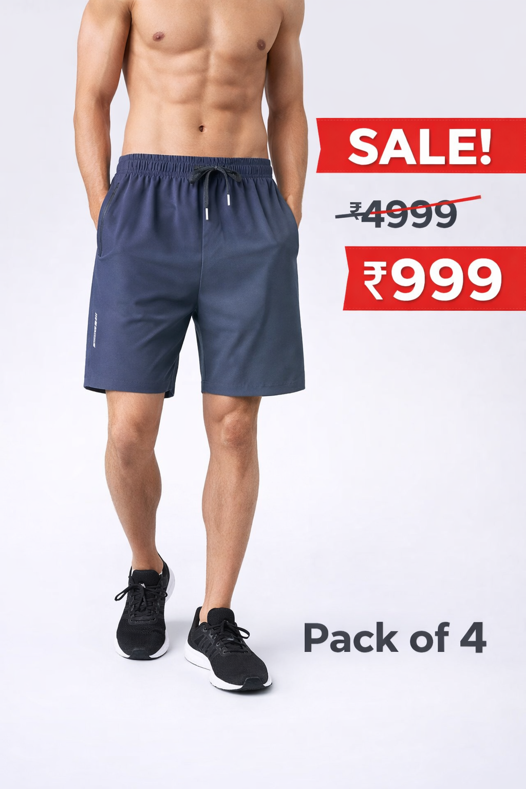 🔥 Men’s Premium Stretchable Cotton Shorts (Pack of 4) | Ultra Soft, Breathable & Perfect for Daily Wear