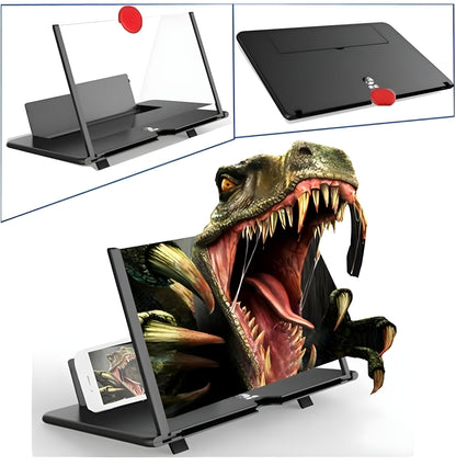 5D HD Mobile Screen Magnifier – Foldable Phone Projector Stand with Large Display, Anti-Skid Design & Eye Protection