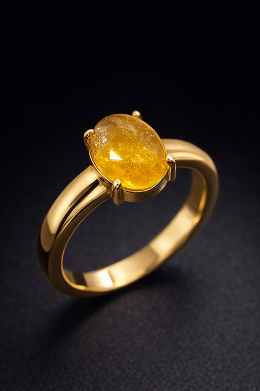 💎 4.46 Carat Natural Yellow Sapphire (Pukhraj) | 🛡️ Lab Certified | ✅ 100% Original