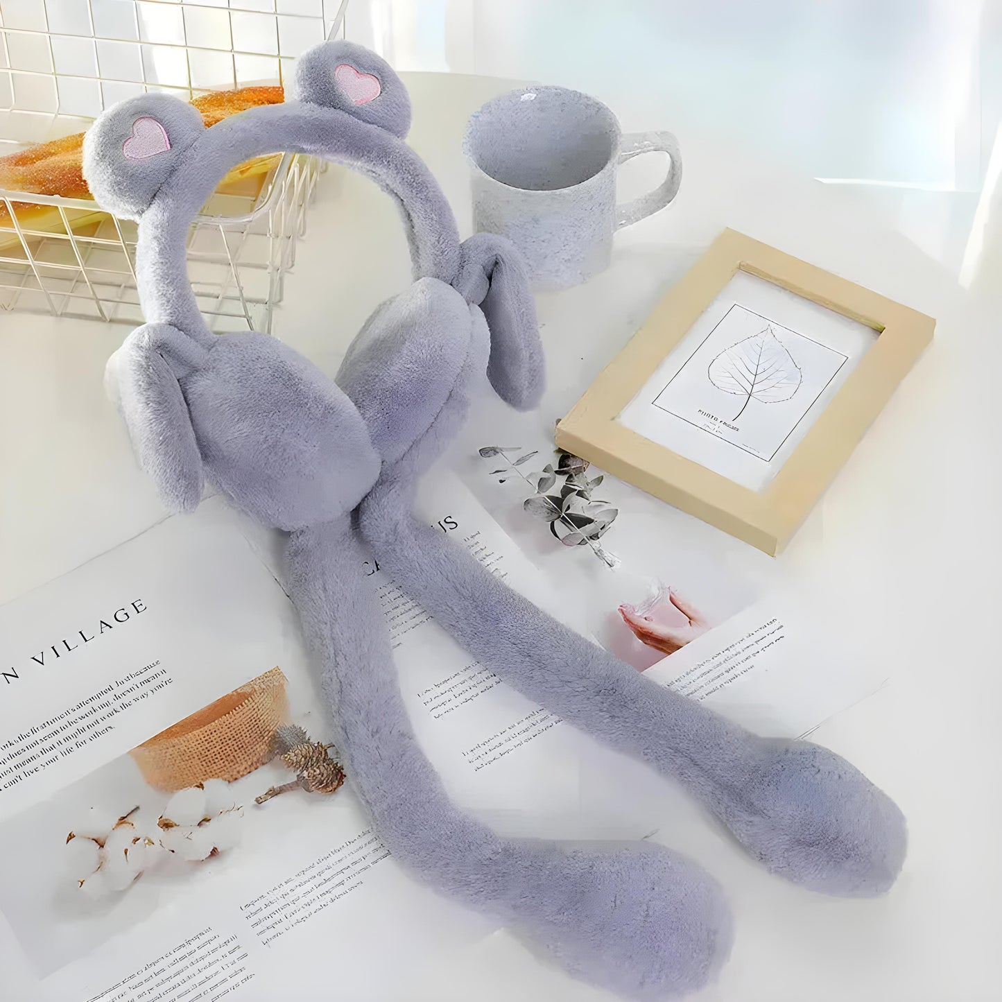 Trendy Bunny Jumping Ear Muffs for Women 💕🐰 | Ultra-Soft & Cute Winter Wear